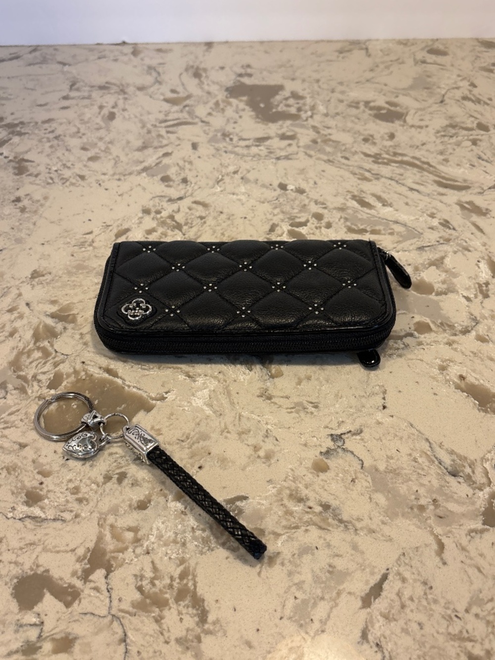 Brighton Crystal Breeze Quilted Studded Wallet & Key Fob Kings Road